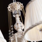 Подвесная люстра с абажурами 10149/8 античная бронза/прозрачный хрусталь Eurosvet