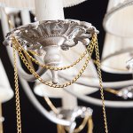 Подвесная люстра с абажурами 10149/8 античная бронза/прозрачный хрусталь Eurosvet