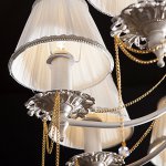 Подвесная люстра с абажурами 10149/8 античная бронза/прозрачный хрусталь Eurosvet