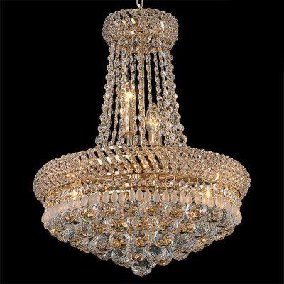 Классическая люстра с хрусталем 10148/8 золото/прозрачный хрусталь Eurosvet