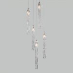 Подвесной светильник со стеклянными плафонами 50381/5 хром Eurosvet