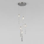 Подвесной светильник со стеклянными плафонами 50381/5 хром Eurosvet