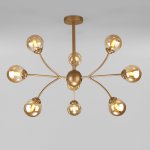 Потолочная люстра со стеклянными плафонами 30179 матовое золото Eurosvet