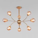 Потолочная люстра со стеклянными плафонами 30179 матовое золото Eurosvet