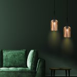 Подвесной светильник со стеклянным плафоном 50228/1 янтарный Eurosvet