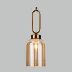 Подвесной светильник со стеклянным плафоном 50229/1 янтарный Eurosvet