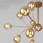 Потолочная люстра со стеклянными плафонами 30180 матовое золото Eurosvet