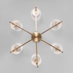 Потолочная люстра с абажурами 60132/6 латунь Eurosvet