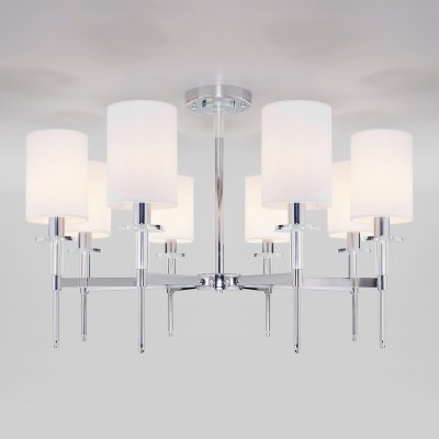Потолочная люстра с абажурами 60132/8 хром Eurosvet Потолочная люстра с абажурами 60132/8 хром Eurosvet