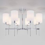 Потолочная люстра с абажурами 60132/8 хром Eurosvet