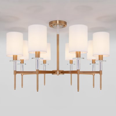 Классическая потолочная люстра 60132/8 латунь Eurosvet