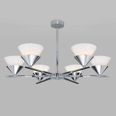 ПОТОЛОЧНАЯ ЛЮСТРА С ПЛАФОНАМИ 70138/6 хром Eurosvet ПОТОЛОЧНАЯ ЛЮСТРА С ПЛАФОНАМИ 70138/6 хром Eurosvet