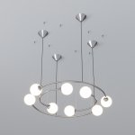 Подвесной светильник со стеклянными плафонами 360/8 хром Bogates