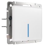 Сенсорный выключатель одноклавишный с подсветкой 1000 Вт (белый) Werkel W4510001