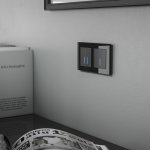 Сенсорный выключатель двухклавишный с подсветкой 1000 Вт (черный) Werkel W4520008