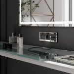 Сенсорный выключатель двухклавишный с подсветкой 1000 Вт (черный) Werkel W4520008