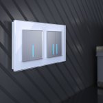 Сенсорный выключатель одноклавишный с подсветкой 1000 Вт (серебряный) Werkel W4510006