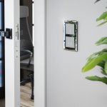 Сенсорный выключатель двухклавишный с подсветкой 1000 Вт (серебряный) Werkel W4520006