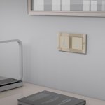 Сенсорный выключатель двухклавишный с подсветкой 1000 Вт (шампань) Werkel W4520011