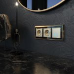 Сенсорный выключатель двухклавишный с подсветкой 1000 Вт (шампань) Werkel W4520011