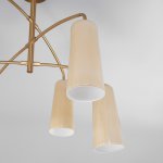 Потолочная люстра со стеклянными плафонами 70137/6 латунь Eurosvet