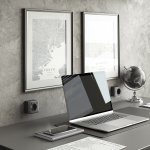 Розетка с заземлением, шторками и USB тип A+C Gallant (графит рифленый) W5071704 Werkel