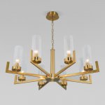 Подвесная люстра со стеклянными плафонами 60133/8 латунь Eurosvet