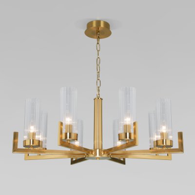 Подвесная люстра со стеклянными плафонами 60133/8 латунь Eurosvet Подвесная люстра со стеклянными плафонами 60133/8 латунь Eurosvet