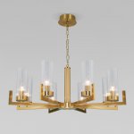 Подвесная люстра со стеклянными плафонами 60133/8 латунь Eurosvet
