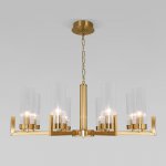 Подвесная люстра со стеклянными плафонами 60133/8 латунь Eurosvet