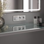 Рамка на 3 поста Elite (дымчатый, стекло) Werkel W0032417