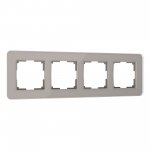 Рамка на 4 поста Elite (дымчатый, стекло) Werkel W0042417