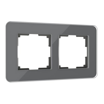 Рамка на 2 поста Elite (графит, стекло) Werkel W0022440