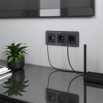 Рамка на 3 поста Elite (графит, стекло) Werkel W0032440