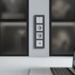 Рамка на 4 поста Elite (графит, стекло) Werkel W0042440