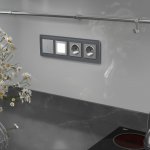 Рамка на 4 поста Elite (графит, стекло) Werkel W0042440