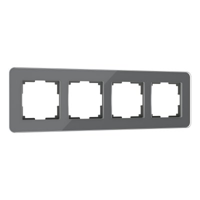 Рамка на 4 поста Elite (графит, стекло) Werkel W0042440 Рамка на 4 поста Elite (графит, стекло) Werkel W0042440