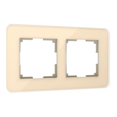 Рамка на 2 поста Elite (айвори, стекло) Werkel W0022443