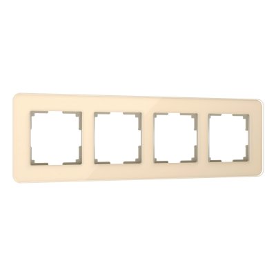 Рамка на 4 поста Elite (айвори, стекло) Werkel W0042443