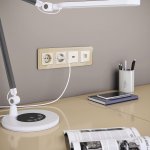 Рамка на 4 поста Elite (айвори, стекло) Werkel W0042443