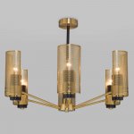 Потолочная люстра с металлическими плафонами 70139/6 латунь Eurosvet