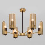 Потолочная люстра с металлическими плафонами 70139/6 латунь Eurosvet