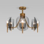 Потолочная люстра со стеклянными плафонами 60135/6 латунь Eurosvet