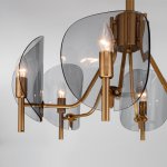 Потолочная люстра со стеклянными плафонами 60135/6 латунь Eurosvet