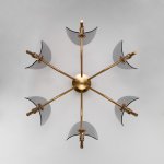 Потолочная люстра со стеклянными плафонами 60135/6 латунь Eurosvet