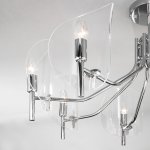 Потолочная люстра со стеклянными плафонами 60135/8 хром Eurosvet