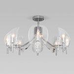 Потолочная люстра со стеклянными плафонами 60135/8 хром Eurosvet