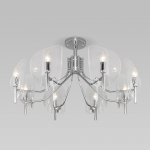 Потолочная люстра со стеклянными плафонами 60135/8 хром Eurosvet