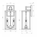 Уличный настенный светильник Candle D 35150/D черный Elektrostandard