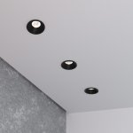 Встраиваемый светодиодный светильник черный 25028/LED Elektrostandard